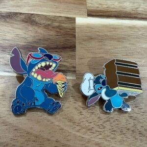 Disney Stitch Ice Cream & Cake Pins Set